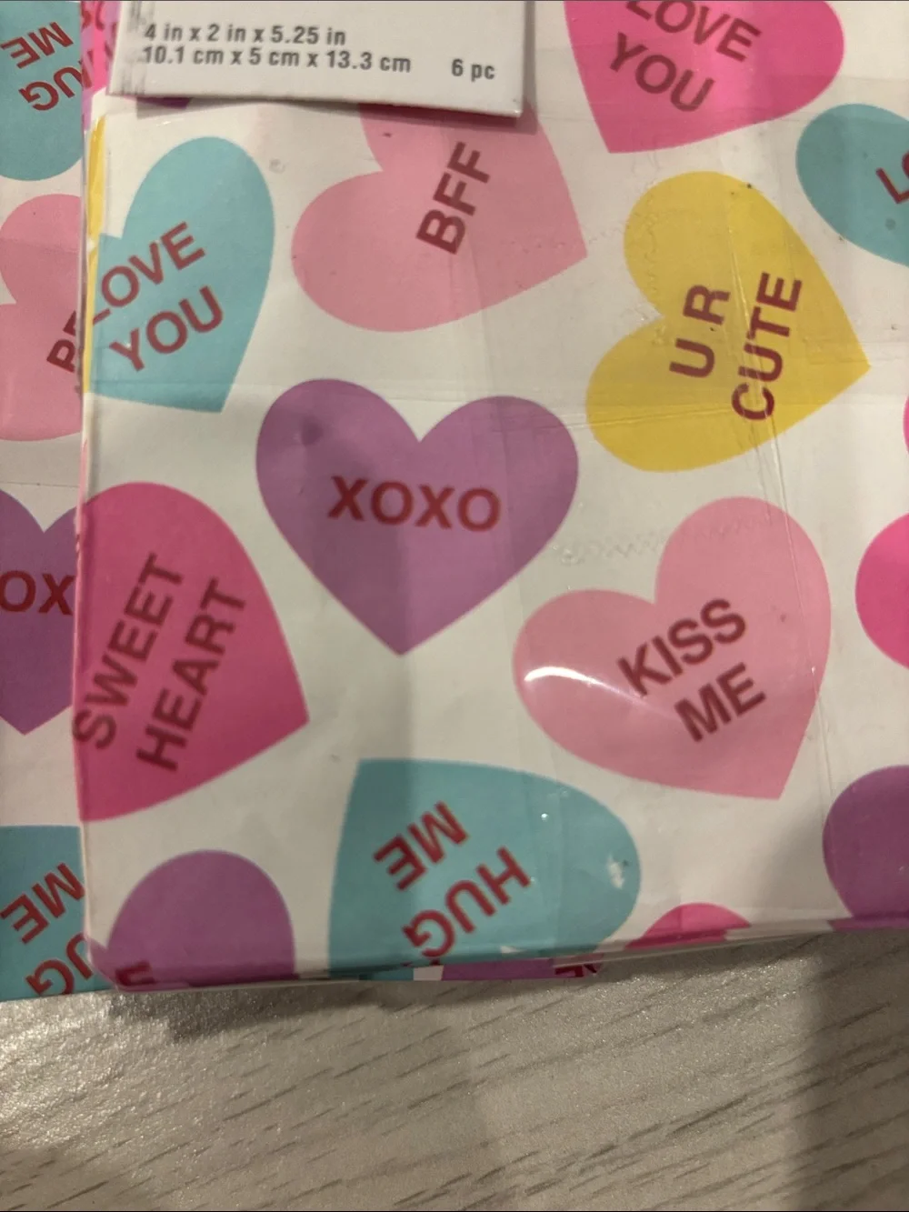 Celebrate It Pastel sweet Tart Conversation Heart Mini Gift Bags 24pieces